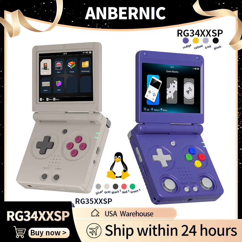 Retro Gaming Realm - Anbernic RG34XXSP RG35XXSP Console di gioco