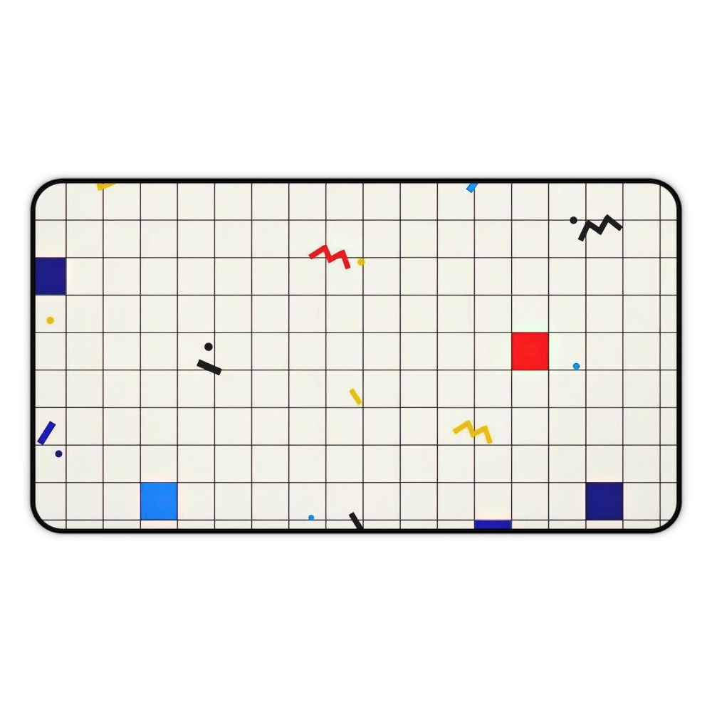 Mouse Gaming Retro - Tappetino da scrivania geometrico retrò, tappetino