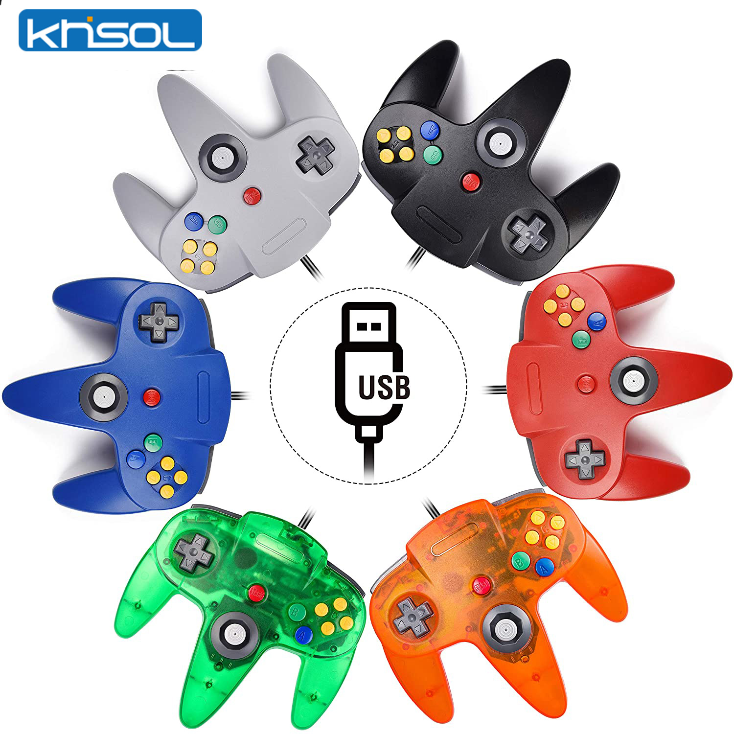 Retro Gaming Realm - Controller N64 Classico USB cablato remoto