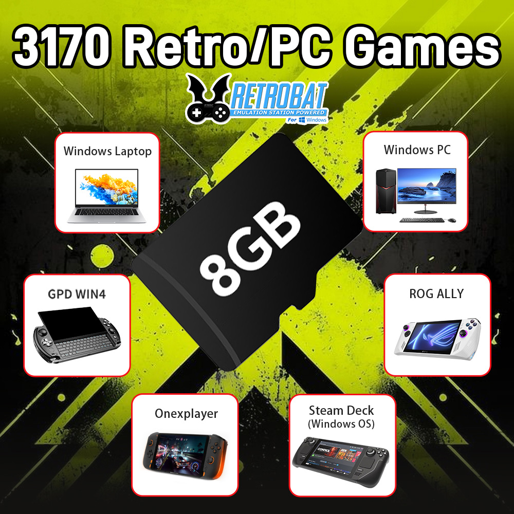 Retro Gaming Mini Pc - Scheda TF di gioco da 8