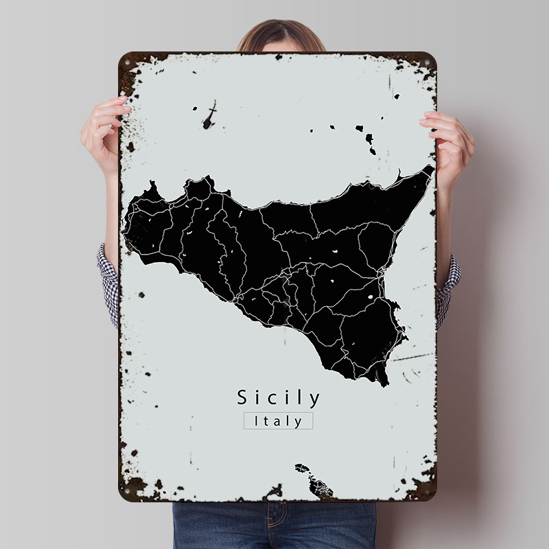 Mappa dell'Isola della Sicilia - Retro Gaming Island recensione e prezzo