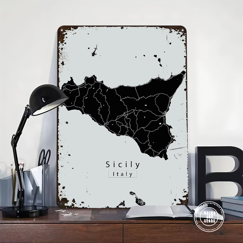 Mappa dell'Isola della Sicilia - Retro Gaming Island recensione e prezzo